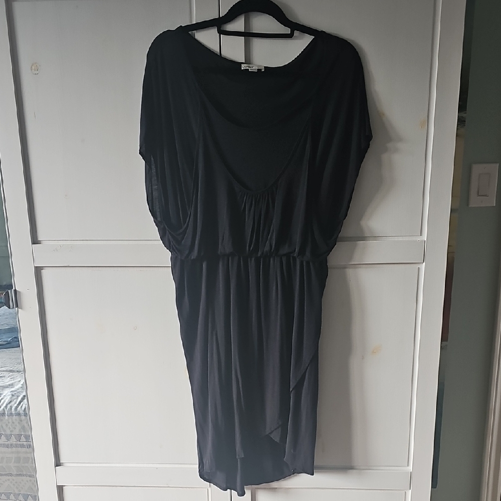 Covet Asymmetrical Black Dress